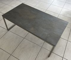 Wohnzimmertisch - Keramikoptik Gestell Metall Edelstahloptik