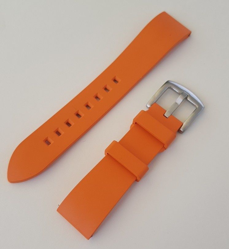 Armbänder & -reifen: Rubber Strap Kautschuk Armband 20 mm orange 8637 – Neu und originalverpackt aus Leipzig von rheingold_watches 1