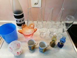 Glas-Set, Vasen, Deko, Gläser, Schnäppchen