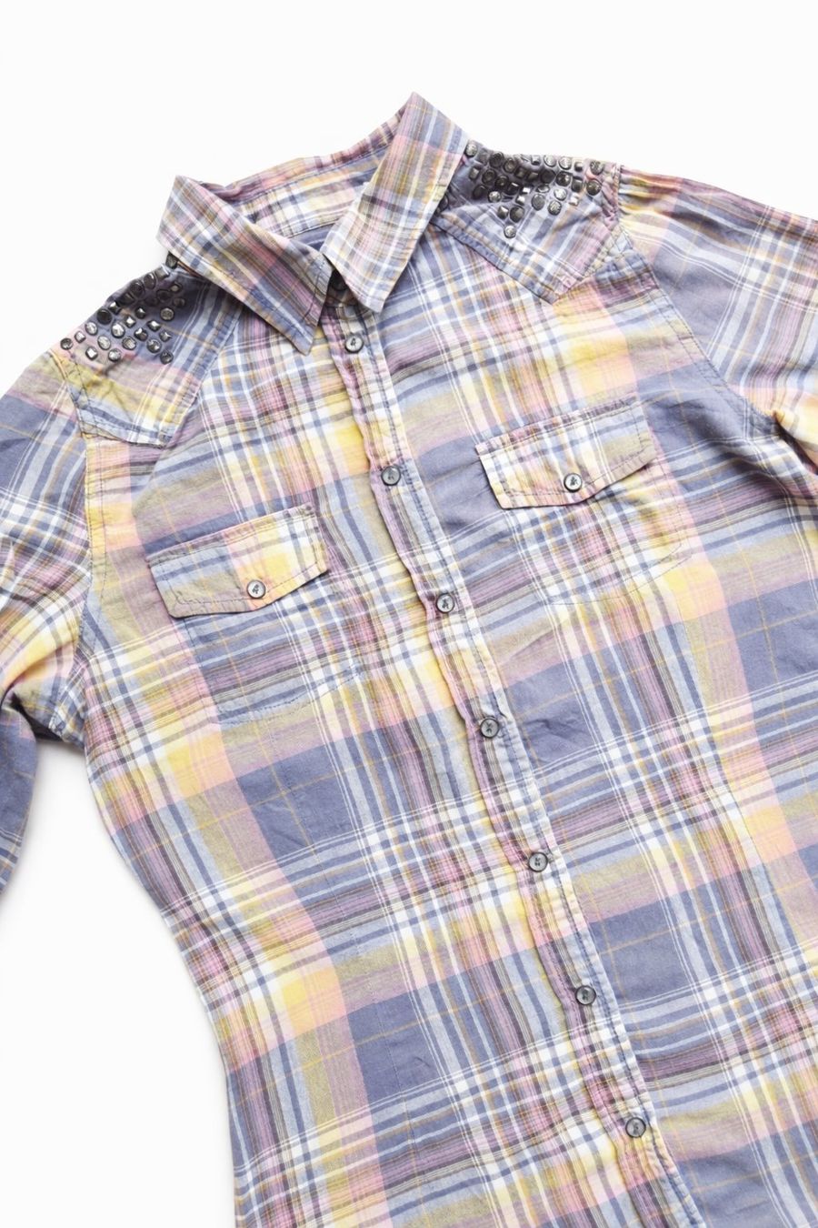 Blusen: Pastell Bluse Damen Kariert Langarm Gr. 36 – Neu (gemäss Beschreibung) aus Fully von VaneaSelection 4