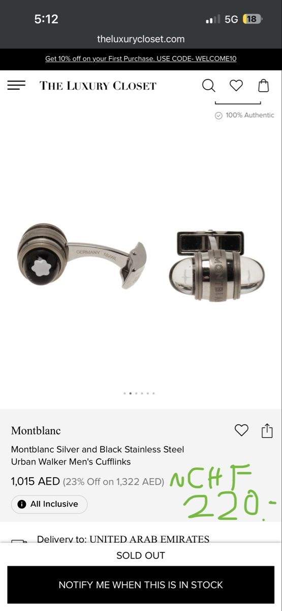 Montblanc Manschettenknöpfe: Montblanc Manschettenknöpfe – Gebraucht aus Ebmatingen von Christopher123 3