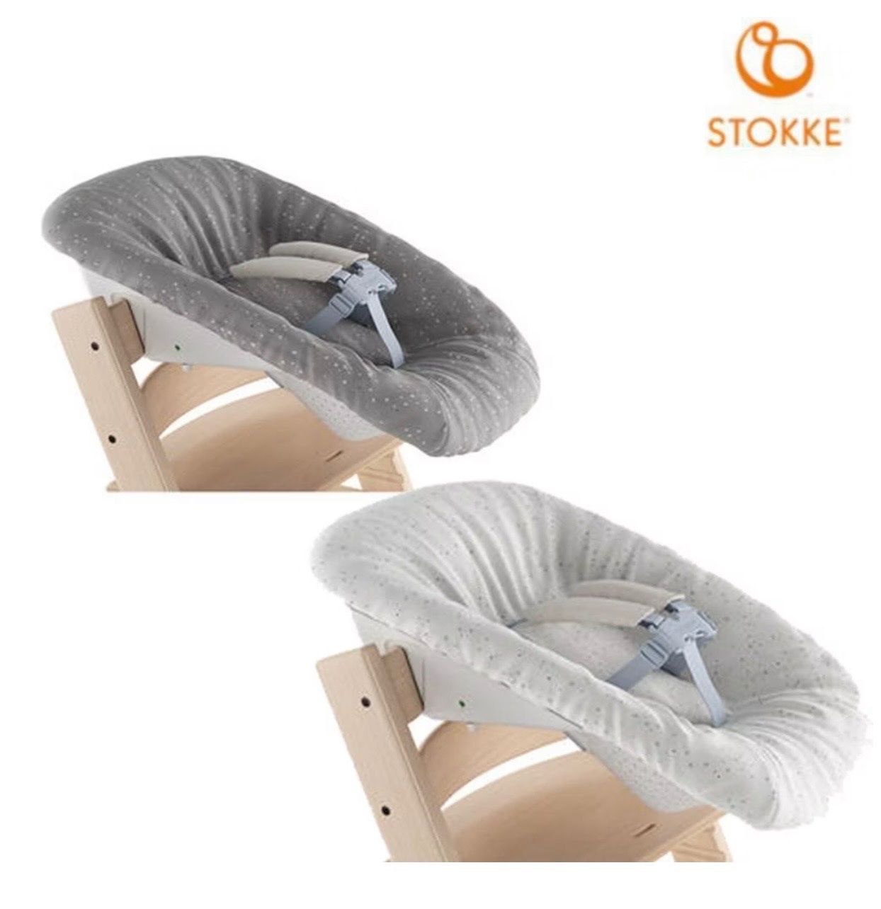 Stokke Sdraiette & Sdraiette a dondolo: Stokke Newborn Set + Bezug, fast neu – Usato da Chur venduto da BondiGR