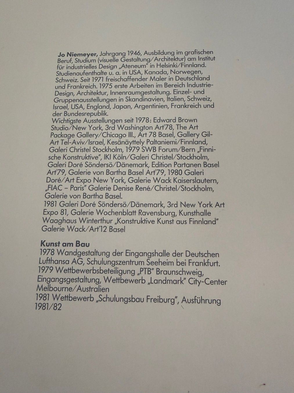 Foto & Immagini: Künstler Jo Niemeyer – Nuovo (secondo la descrizione) da Zürich venduto da maria1002014 3