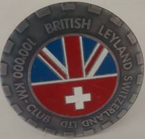 Plakette BRITISH LEYLAND SWITZERLAND LTD 100'000 KM-CLUB