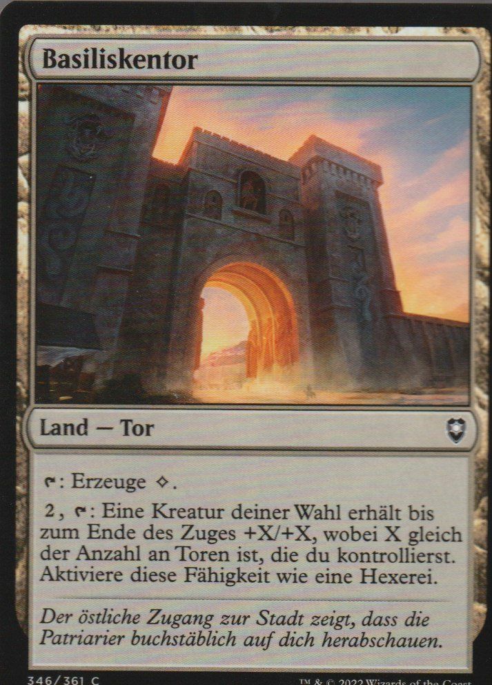 Magic The Gathering Sammelbilder & Trading cards: TCG Magic The Gathering MTG CLB 346 Basiliskentor – Neu (gemäss Beschreibung) aus Vezia von Aquarius_Age