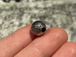 Pandora Blumen Kugel Charm 🌸 925 Silber, ALE 🩷