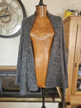 Gilet chaud OSKA laine gris chiné T3