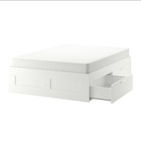 IKEA BRIMNES Bett mit Schubladen und Lattenrost 160x200cm