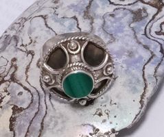 Silberring Malachit Vintage