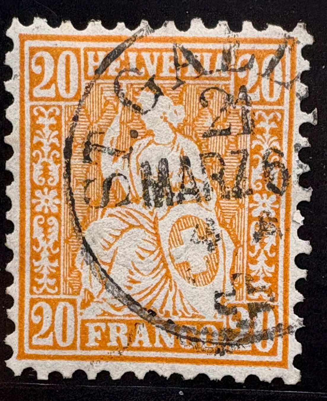 Tutti i francobolli: SITZENDE HELVETIA – Usato da Ostermundigen venduto da Heavenmaus75