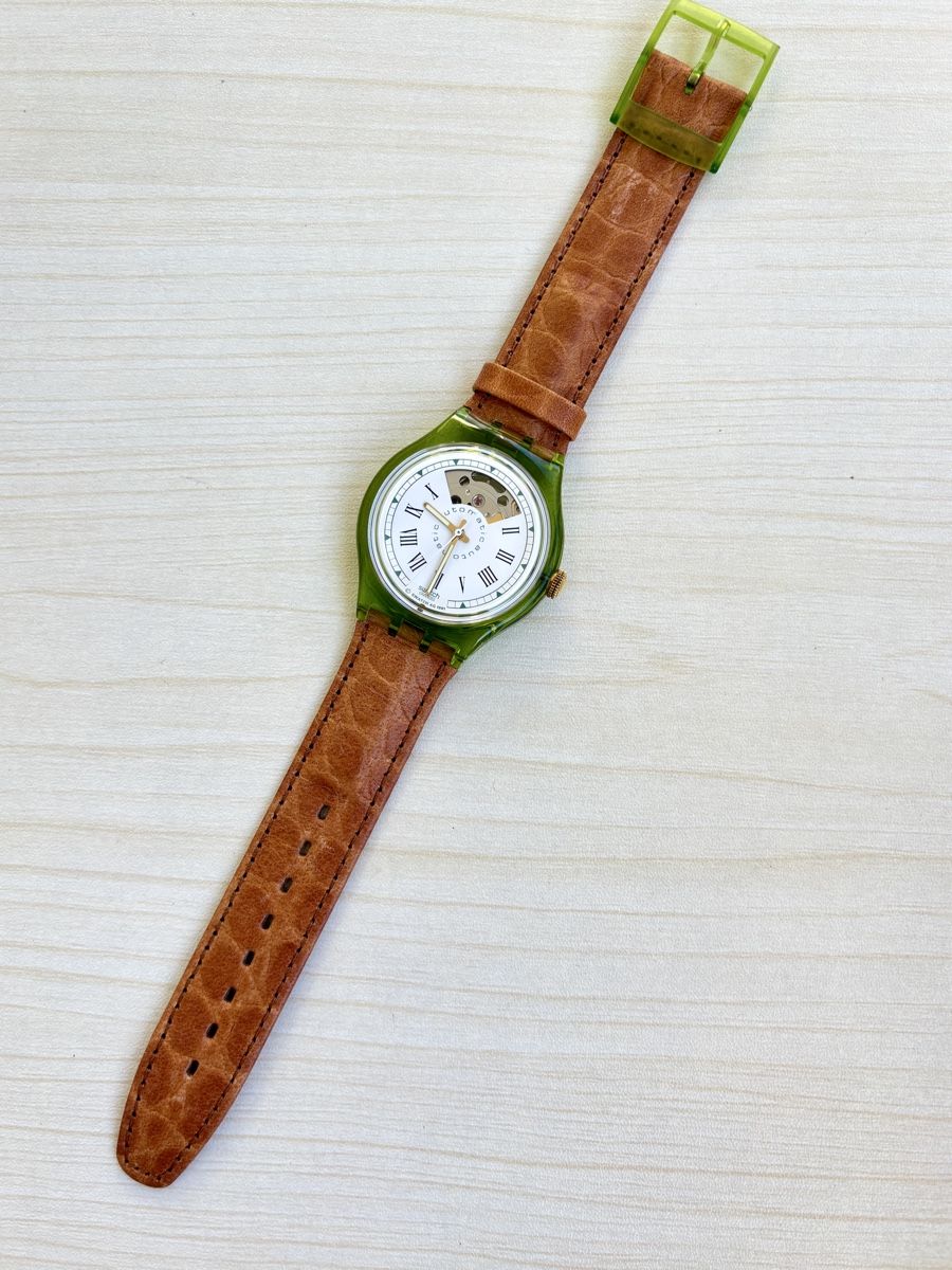 Swatch Orologi: Swatch Automatic Uhr grün transparent mit Box 1991 – Nuovo (secondo la descrizione) da Grenchen venduto da chththl 3