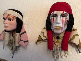 Set Indianer Wandmasken von der US-Künstlerin Dyan Nelson
