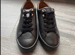 Damen Sneaker Grösse 36 echt Leder NP179 schwarz
