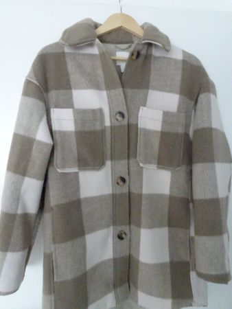 Übergangsjacke braun weiss H&M Grösse XS