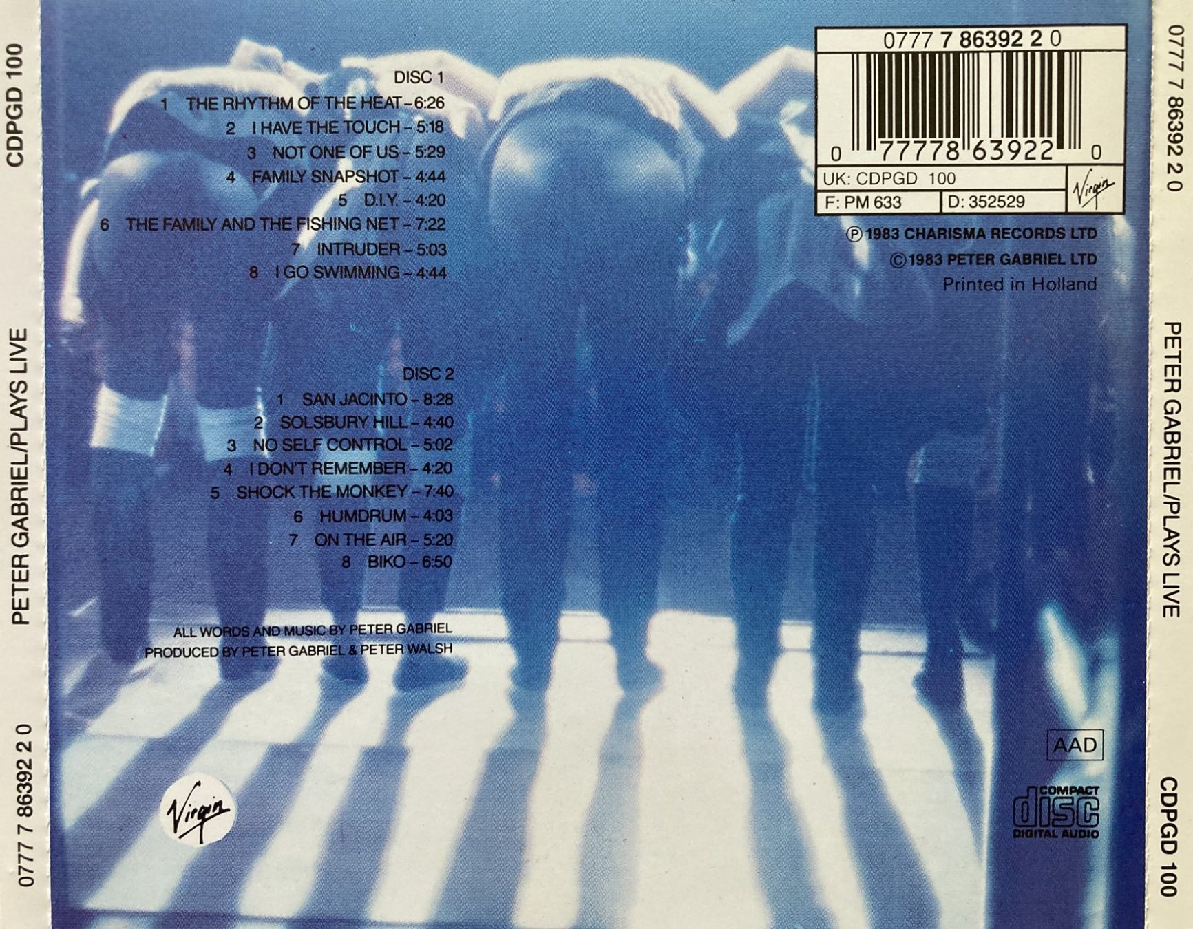 CDs: GENESIS / PETER GABRIEL - PLAYS LIVE – Gebraucht aus Bottens von hotter-than-hell 1