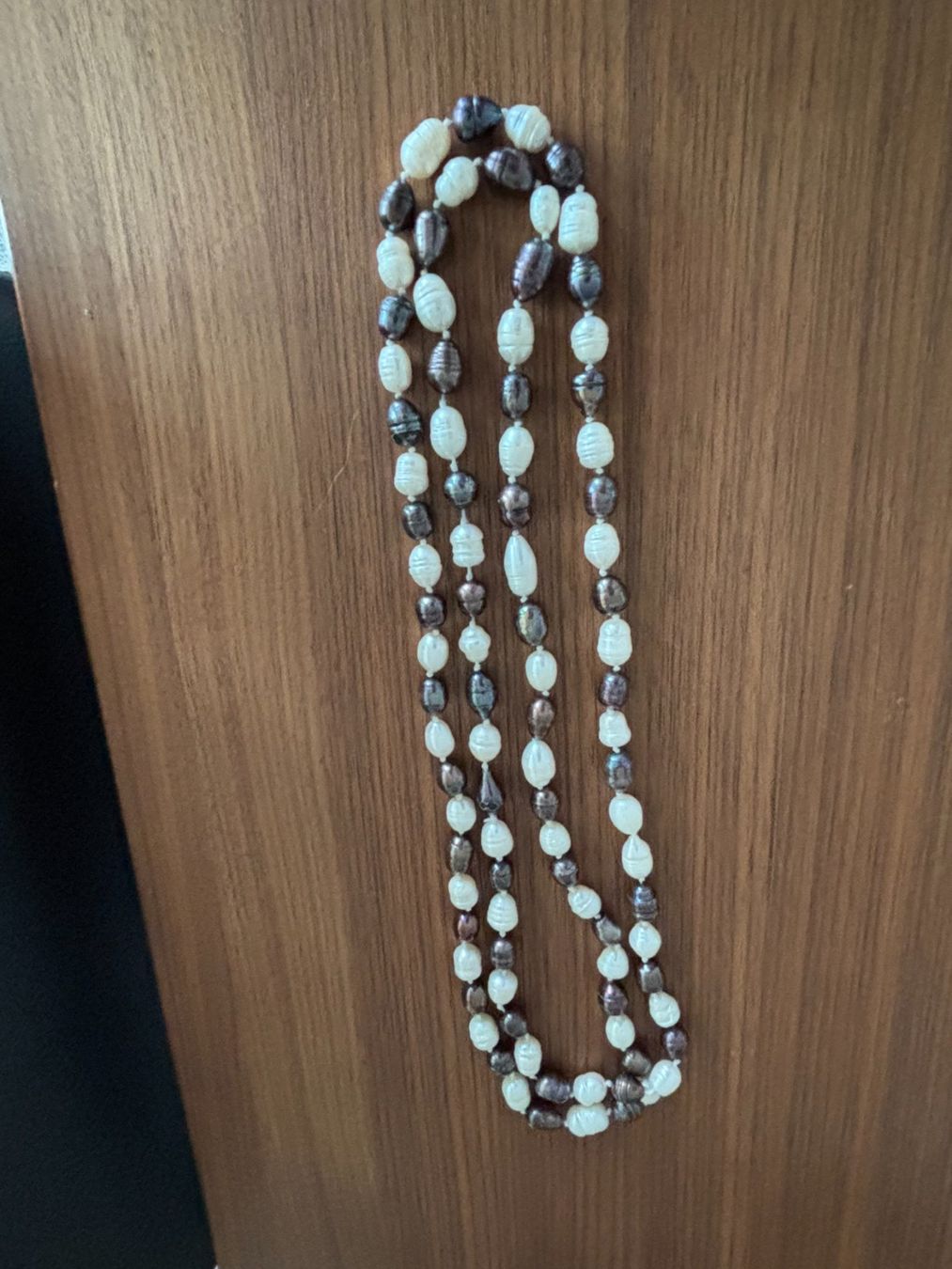Catenine: Perlenkette, Süsswaser, durchgeknüpft. 120 cm lang – Usato da schmerikon venduto da nicole091 2