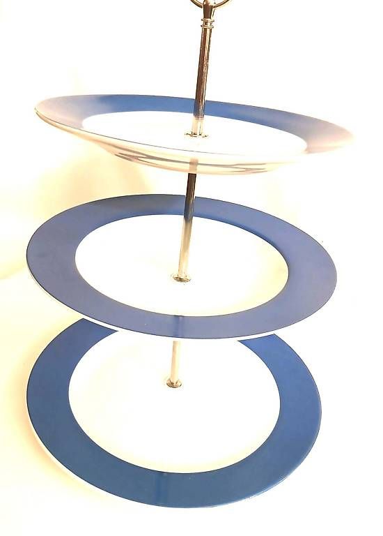 Plateaux: Teller blau 3-stöckig – D'occasion à Luzern par Brokiland 4
