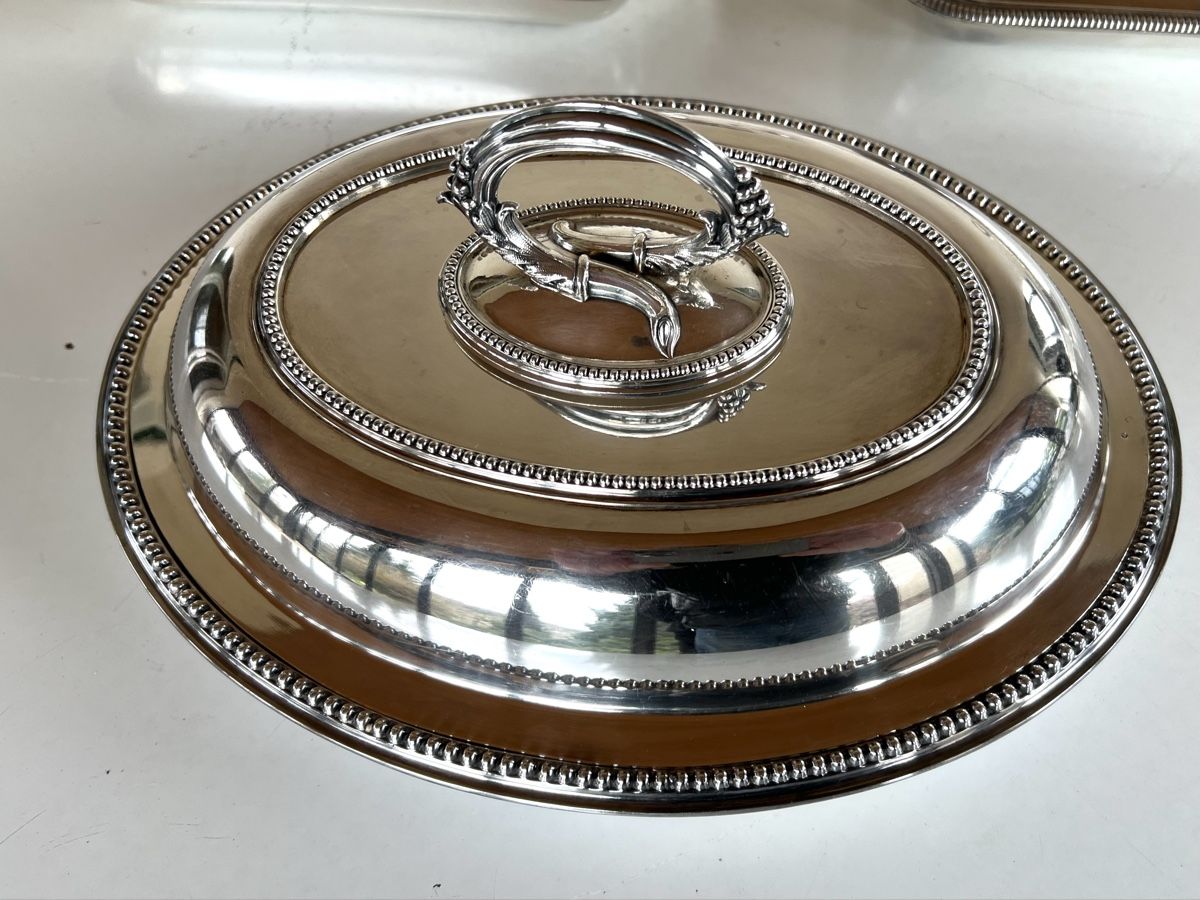 Ciotole: Antike Silber-Servierschale mit Deckel – Usato da Zürich venduto da juergarno 3