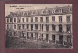 LAUSANNE - Hôpital cantonal - 1922 // pli d'angle //