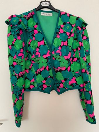 Finesse Haute Couture ZH 100% Seiden Jacke Gr 36 wie neu