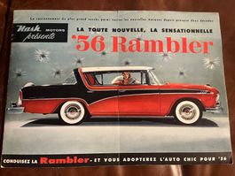 1956 NASH RAMBLER PROSPEKT ORIGINAL SELTEN