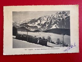 1915 / Leysin - Le train électrique et le Chamossaire