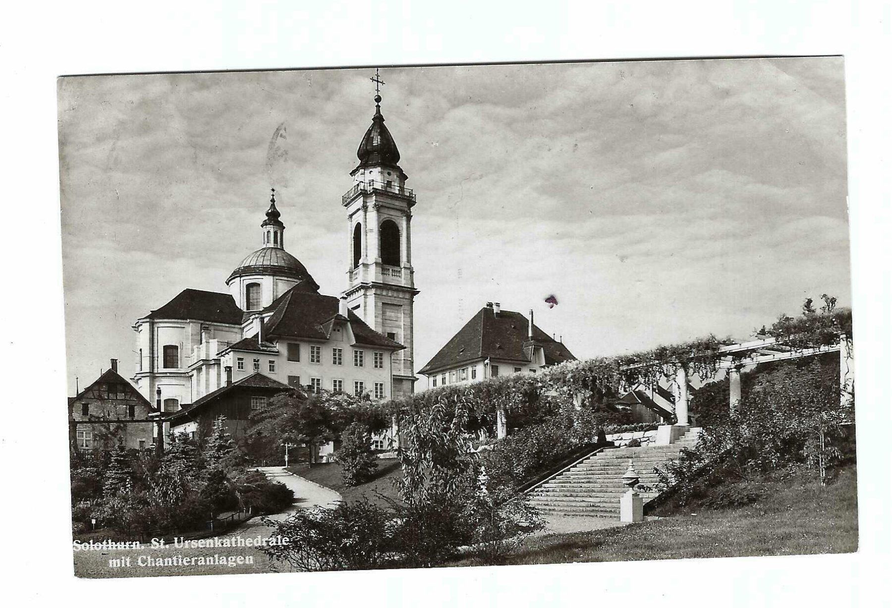 Cartoline postali: Solothurn St. Ursenkathedrale 1948 ge – Usato da Aarau venduto da fussball-fussball