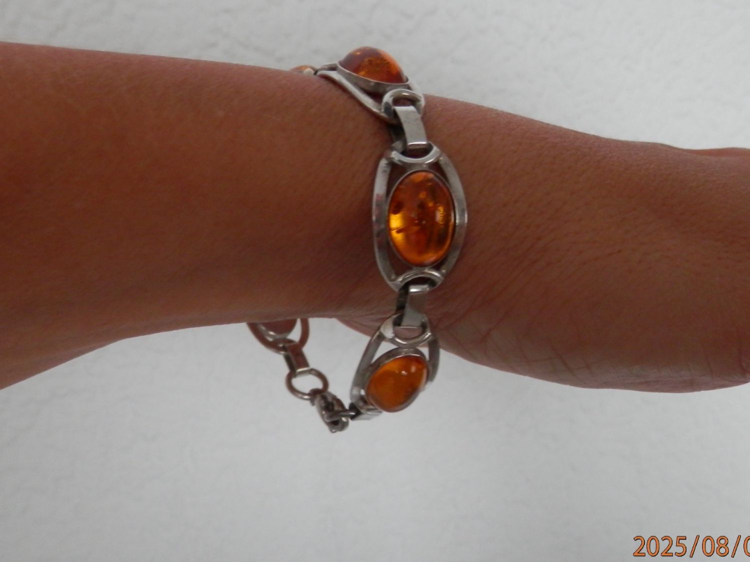 Armbänder & -reifen: 925 Silber-Armband mit 6 Bernsteine,16.7 Gr. – Gebraucht aus Grenchen von Elenka 6
