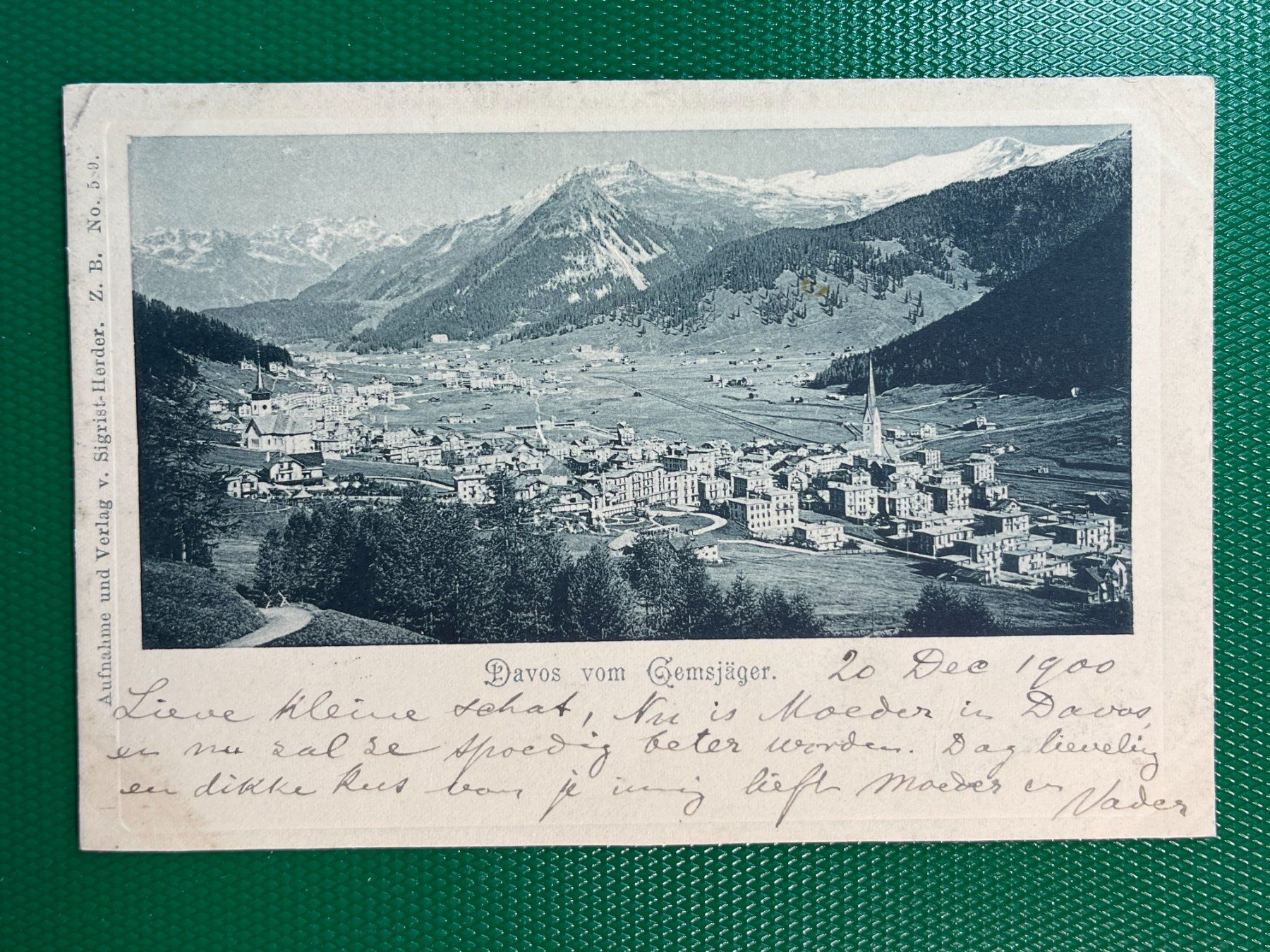 Ansichtskarten: Davos vom Gämsjäger – Gebraucht aus Steg VS von _vinci_