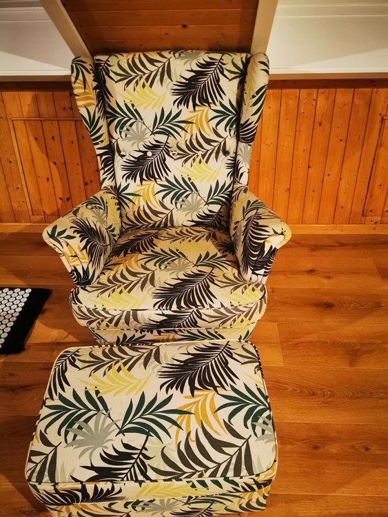 Strandmon Ikea Sessel mit Hocker Kaufen auf Ricardo