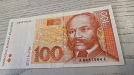 100 Kuna Kroatien 🇭🇷 Banknote aus Sammlungsauflösung 1993