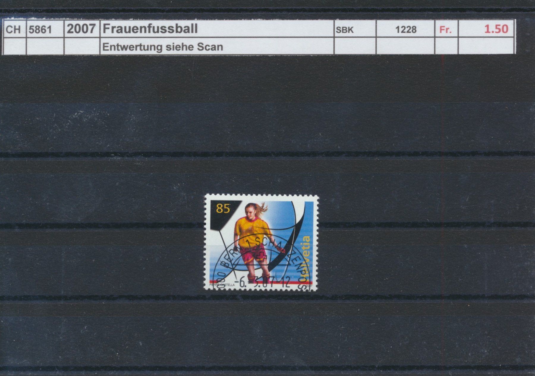 Tutti i francobolli: 2007 "Frauenfussball", ET - Stempel – Usato da Winterthur venduto da Zupogeru