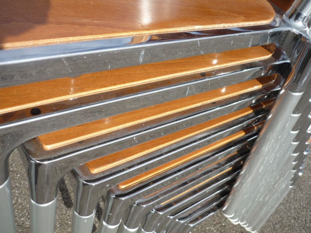 26 Stühle Stapelstühle Holzstühle Seminarstühle SEGIS BLITZ 8