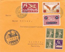 F3+8+14 + Z16y auf Flugbrief, SBK 215.-+