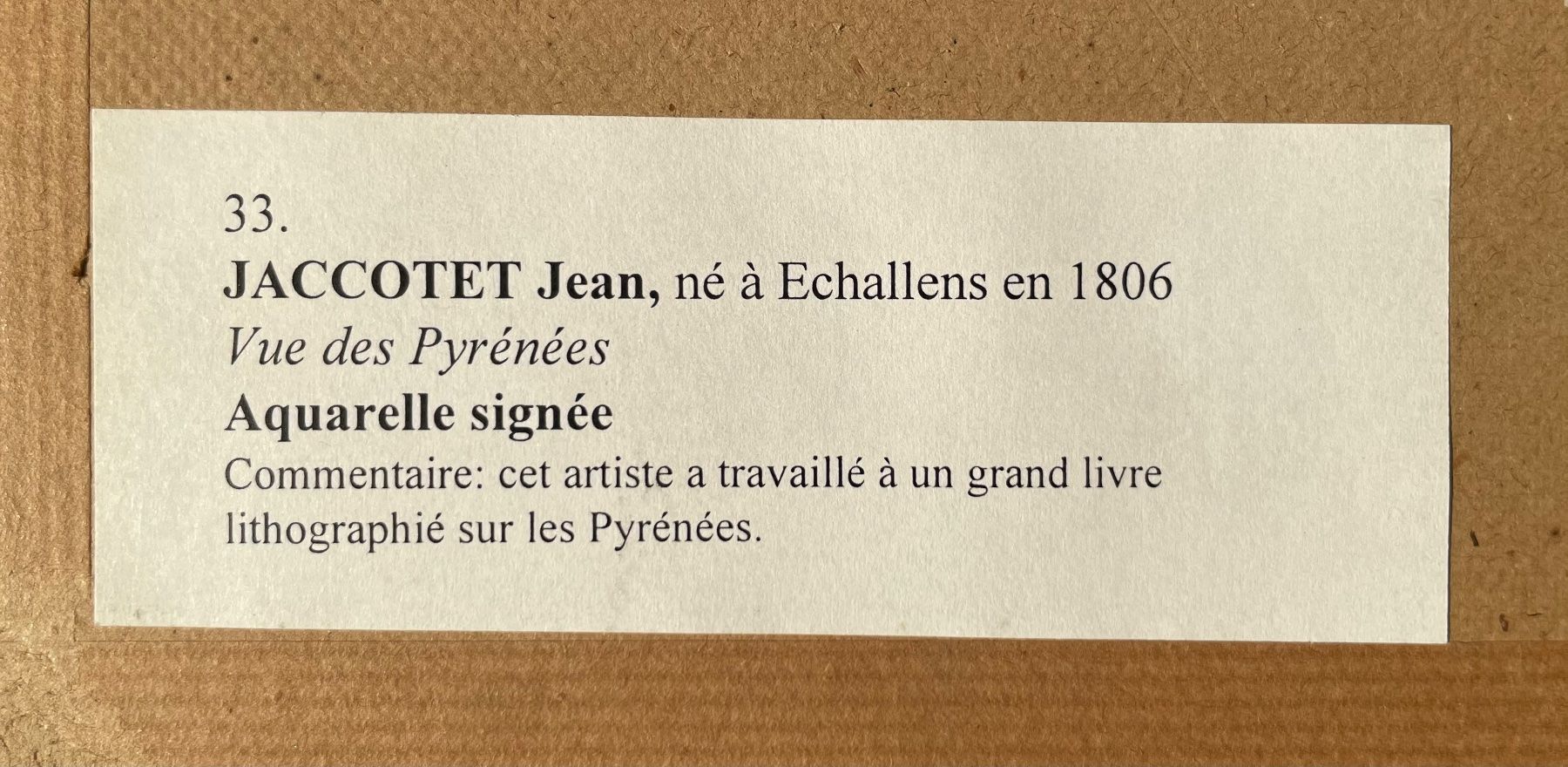 Tableaux: J. Jacottet aquarelle Pyrénées – D'occasion à Biel/Bienne par Galaq 5