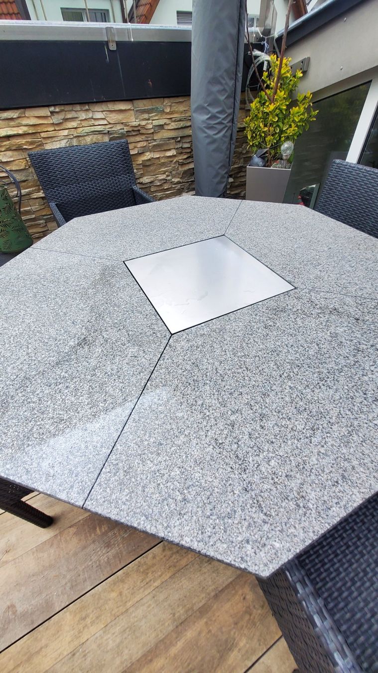 Tavoli: Gartentisch mit Grillfunktion, Granit-Edelstahl – Nuovo (secondo la descrizione) da Einsiedeln venduto da Jaeggi-Gartenfeuer 5