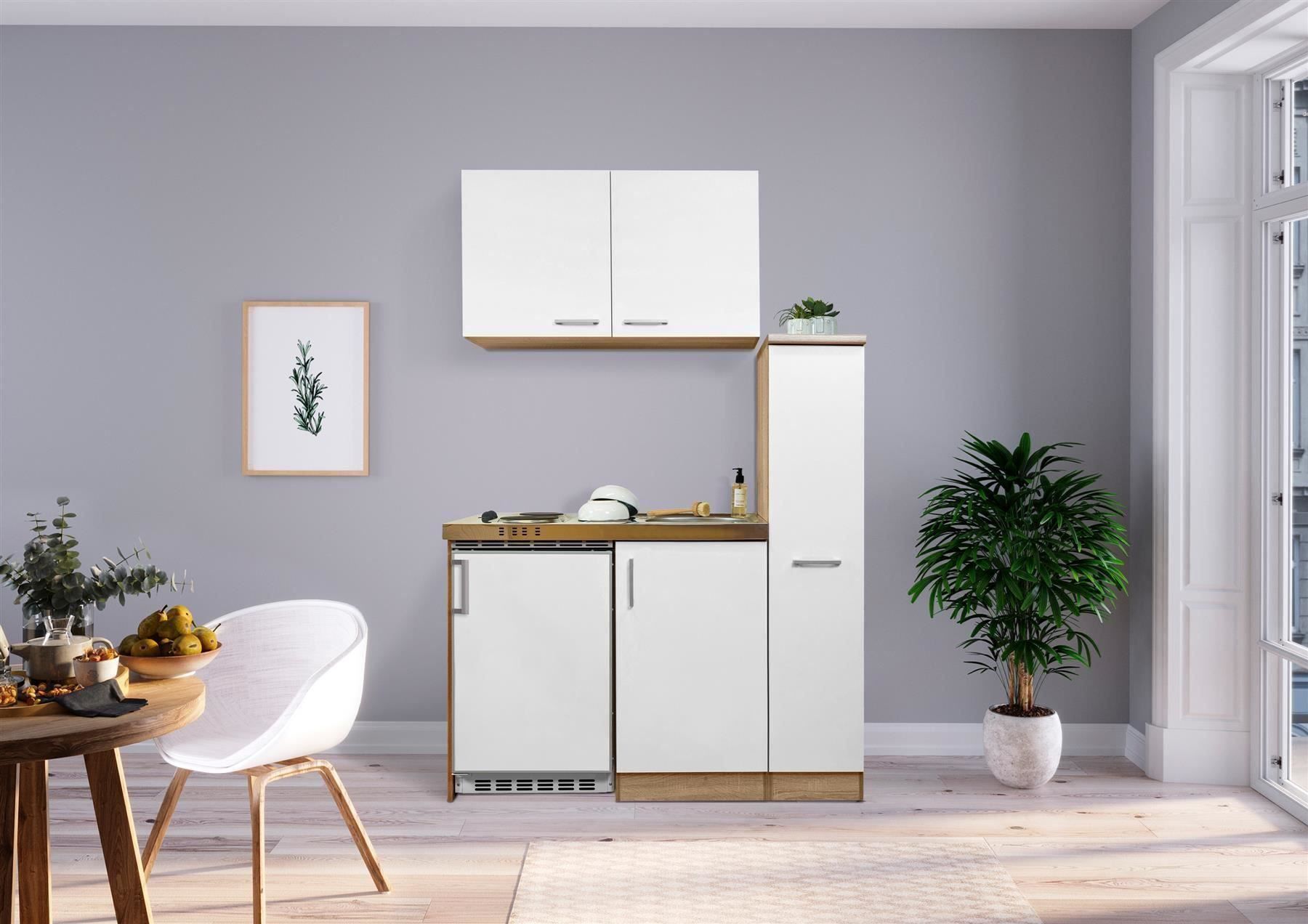 Cucine complete: 675 Miniküche Küchenzeile 130cm E/WEISS - Küche Einbauküche – Nuovo e nell'imballaggio originale da Wallenwil venduto da toesstalvertrieb