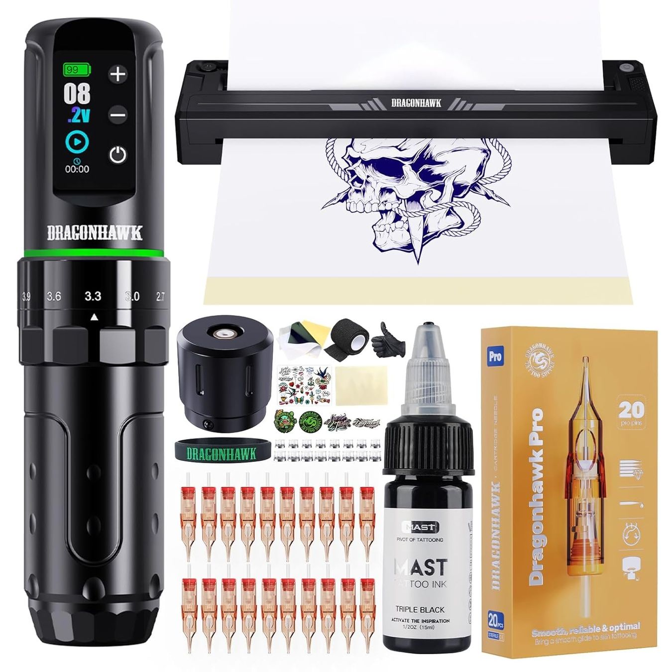 Alle Maschinen: Tattoo Maschine Set Kabellos 2000mAh mit Stencil Drucker – Neu und originalverpackt aus Schaffhausen von her_zt65