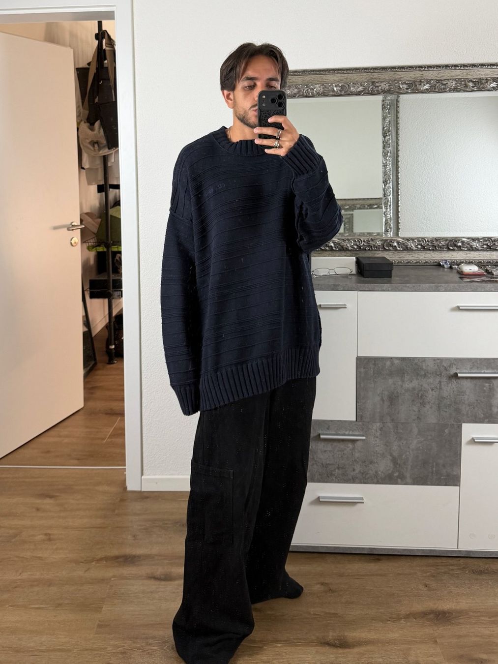 Maglioni & Felpe: Collusion Oversized Navy Textured Sweater – Usato da Biel/Bienne venduto da sami0788480082 1