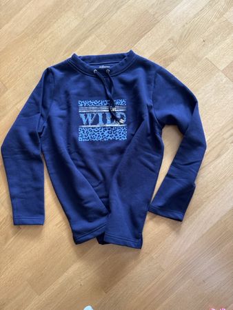 Dunkelblau Pullover mit Aufdruck Grösse L Neuwertig