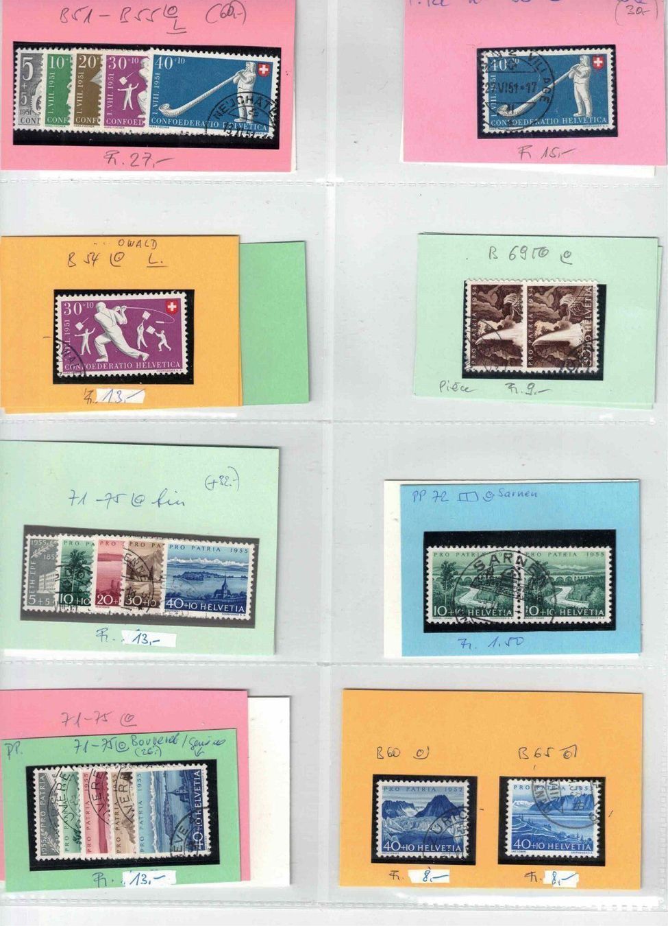 Alle Briefmarken: Sechs Scans hochwertiger PP ! Anschauen – Gebraucht aus Bibern SH von Heinibuehrer 4