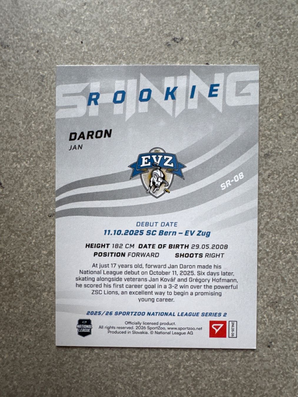 Sportzoo Sammelbilder & Trading cards: 2025/26 EVZ - Jan Daron - Series 2 – Neu (gemäss Beschreibung) aus Oberlunkhofen von Liana_M86 1