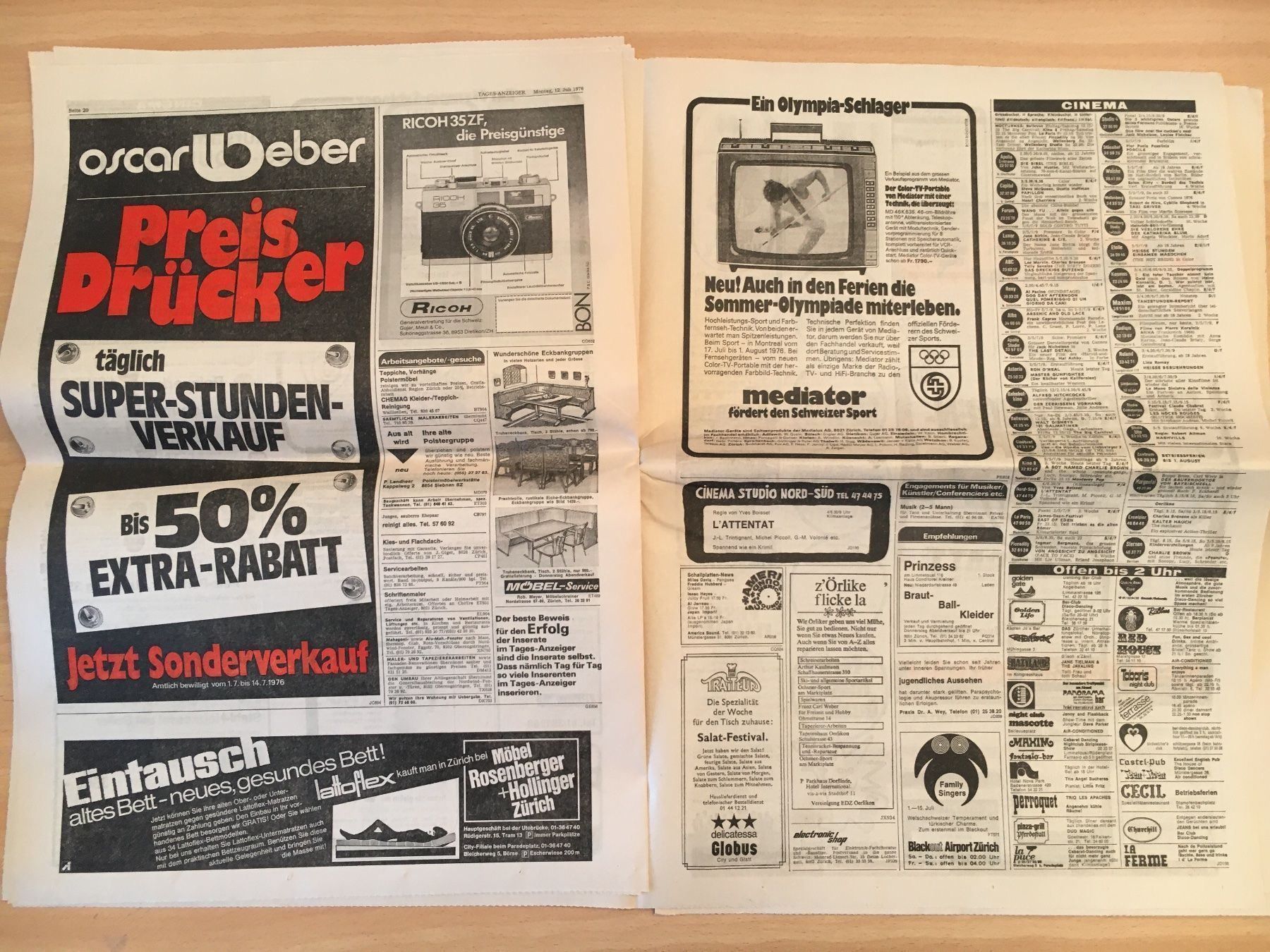 Zeitschriften & Magazine: Tagesanzeiger vom 12. Juli 1976 – Gebraucht aus Luzern von Jiggy_8898 6