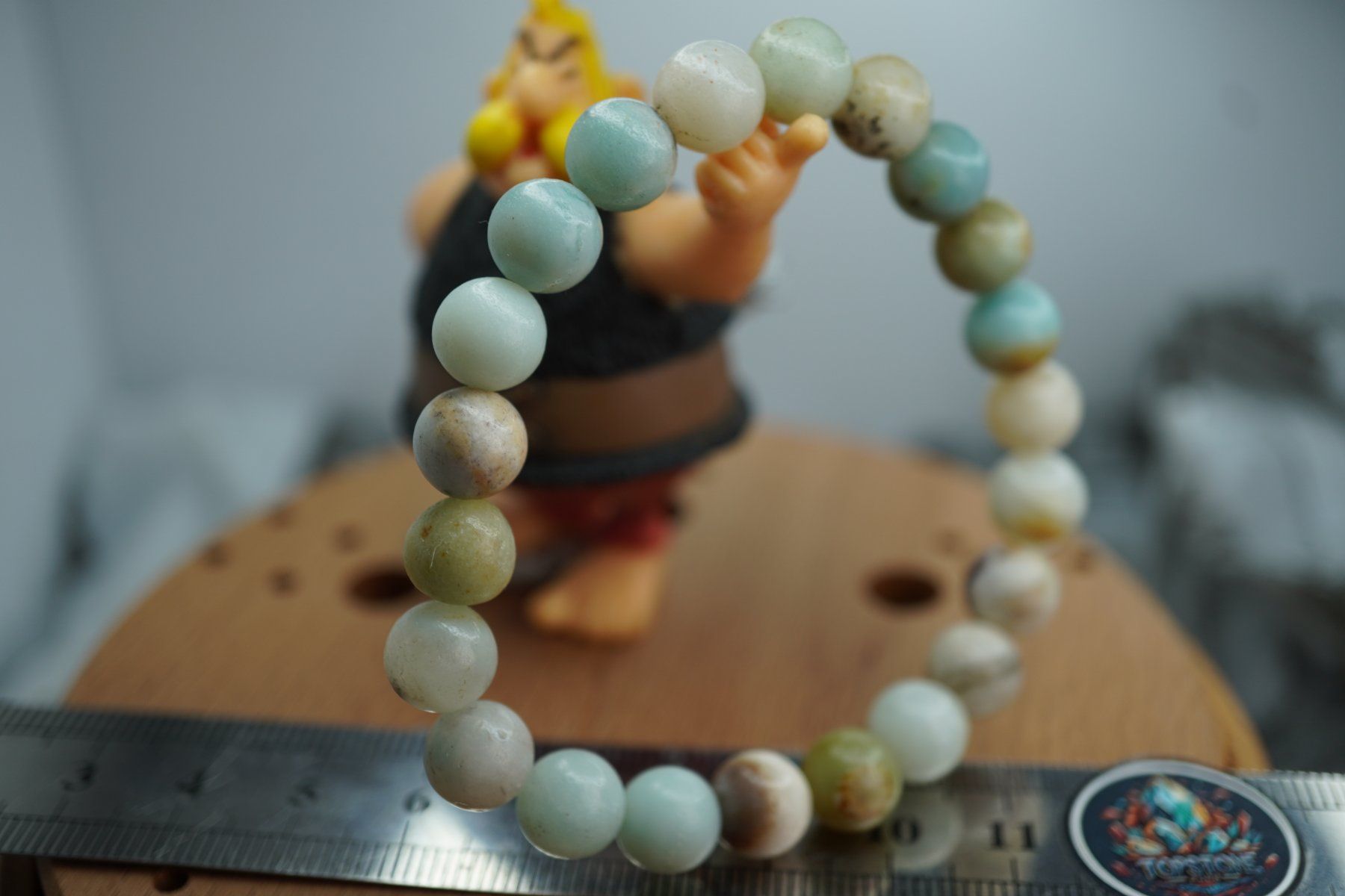 Minerali & Pietre curative: Amazonit  Kugel   Armband    (Räumung!) – Nuovo e nell'imballaggio originale da Eschenbach SG venduto da topstone