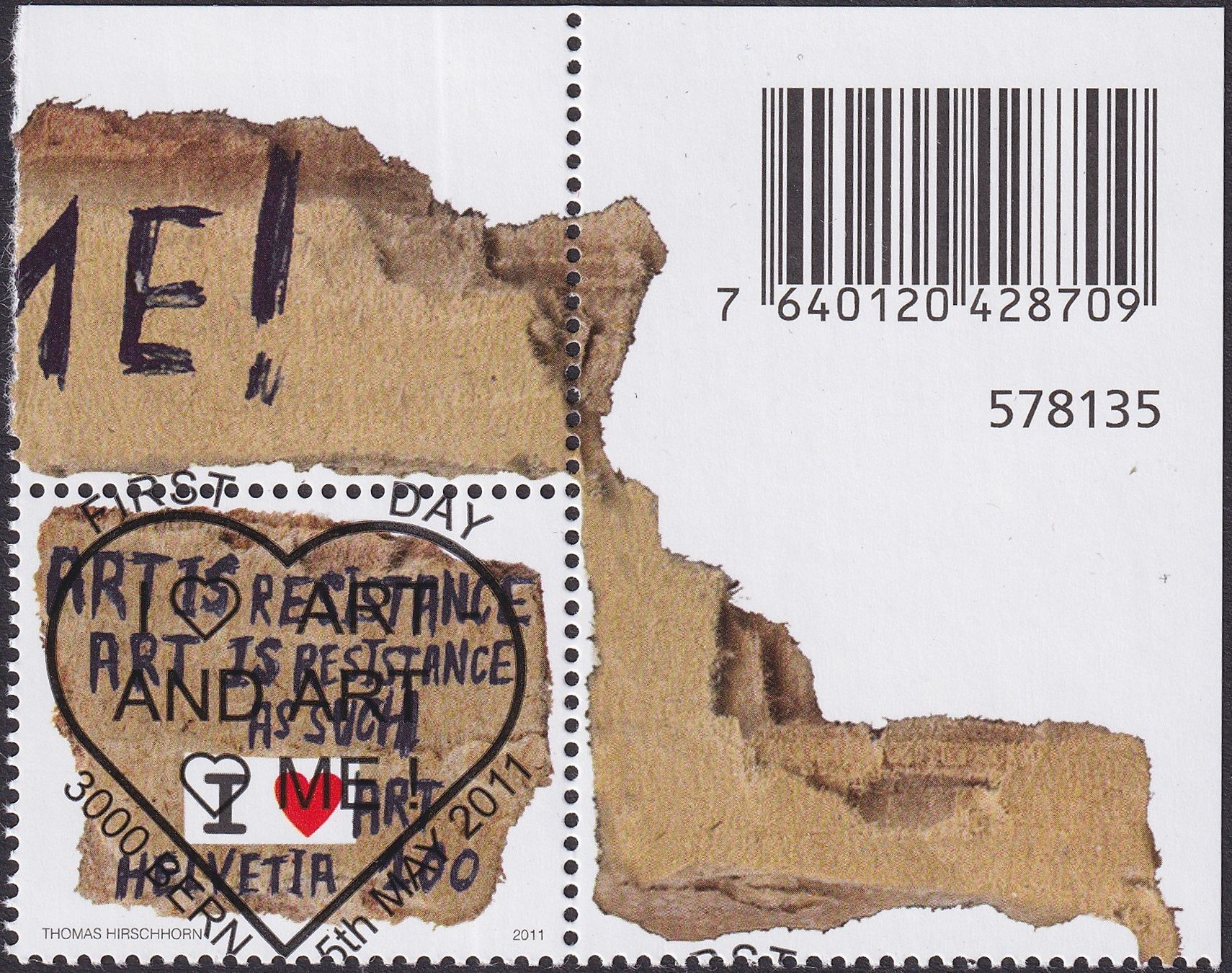 Tutti i francobolli: 2011, Nr.1396 "Biennale" mit Ersttags-Voll-Stempel +TAB. – Usato da Sursee venduto da Luzernerraute