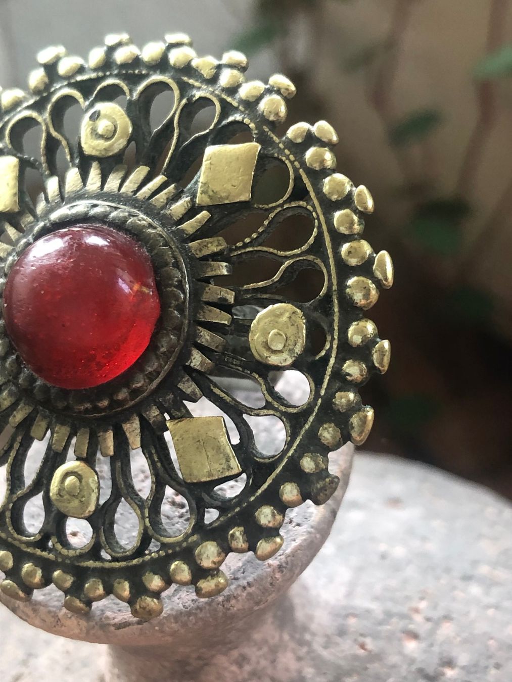 Ringe: XXL Fingerring Ring Ethno orange Boho gold silber – Gebraucht aus Wald ZH von rotschmuddl 1