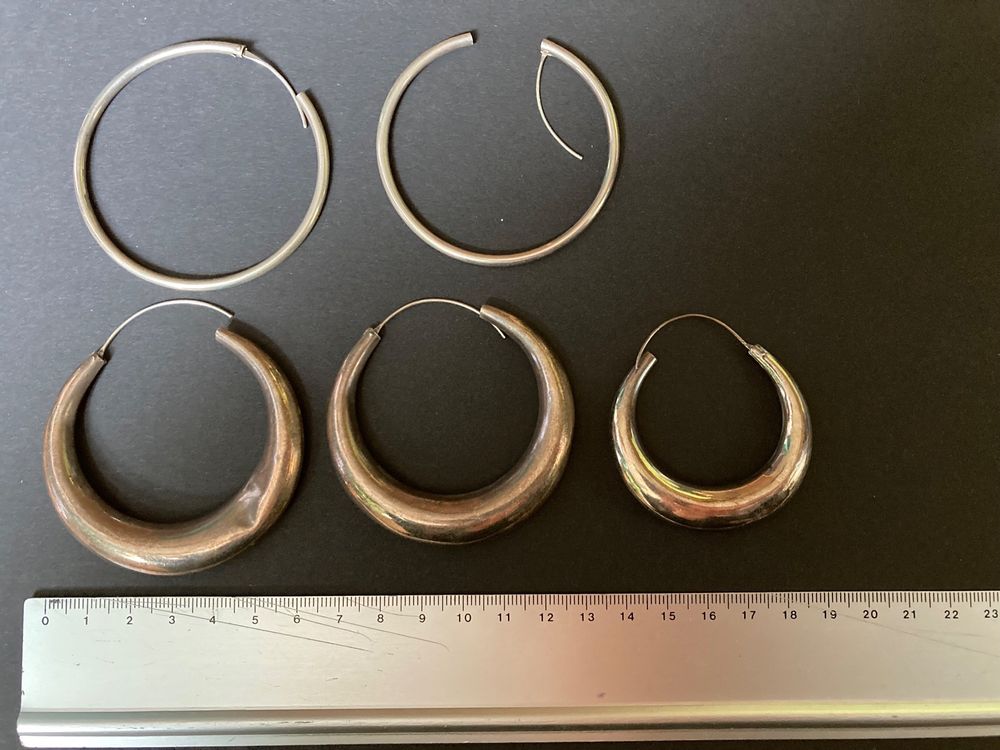 LOUMILEO Silber 925 Creolen - Leichte Ohrringe Für Damen In 5 Größen