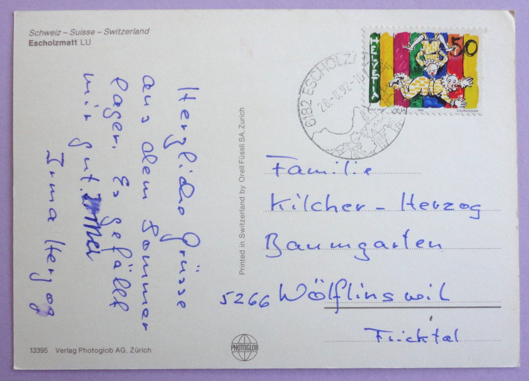 Cartes postales: Escholzmatt LU – D'occasion à Fétigny par Billy2miny 1