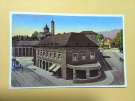 AK Kunst Zürich Bahnhof Enge Tram