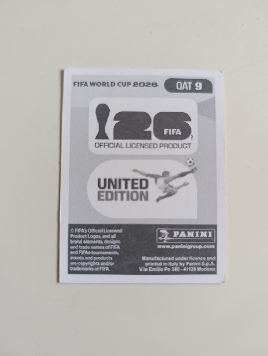 Panini Carte collezionabili: Panini World Cup 2026 QAT 9 – Nuovo (secondo la descrizione) da Lavey-Village venduto da pas_7xd2 1